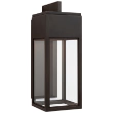 Irvine 18" Medium LED Bracketed Wall Lantern in Bronze with Clear Glass by Chapman & Myers