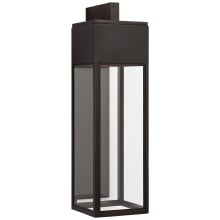 Irvine 35" Grande LED Bracketed Wall Lantern in Bronze with Clear Glass by Chapman & Myers