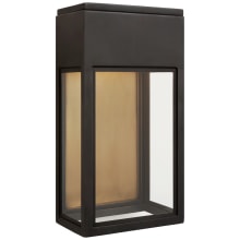 Irvine 13" Small 3/4 Wall Lantern in Bronze with Clear Glass by Chapman & Myers