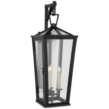 Darlana 27" Medium Tall Bracketed Wall Lantern in Bronze with Clear Glass by E. F. Chapman