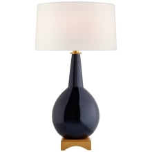 Antoine 30" Large Table Lamp with Linen Shade by Julie Neill