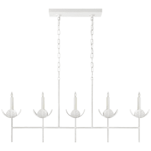 Illana 51" Large Linear Leaf Chandelier by Julie Neill