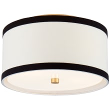 Walker 14" Small Flush Mount with Linen Shade by kate spade NEW YORK