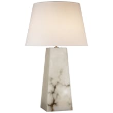 Evoke 30" Large Alabaster Table Lamp with Linen Shade by Kelly Wearstler