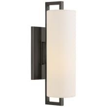 Bowen 16" Medium Sconce with Linen Shade by Ian K. Fowler