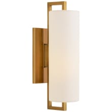 Bowen 16" Medium Sconce with Linen Shade by Ian K. Fowler