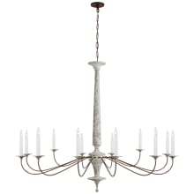 Bordeaux 60" Grande Chandelier in Swedish White and Natural Rust by Suzanne Kasler
