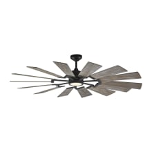 Prairie 62" 14 Blade Indoor / Outdoor DC Ceiling Fan with Fan Blades, Light Kit, and Remote Control