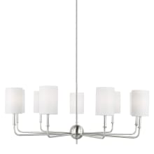 Foxdale 9 Light 36" Wide Chandelier with Linen Shades