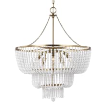 Jackie 6 Light 22" Wide Beaded Empire Chandelier