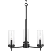 Zire 3 Light 18" Wide Outdoor Pillar Candle Chandelier / Semi-Flush Ceiling Fixture