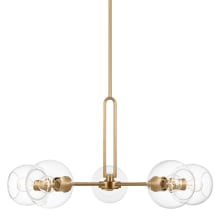 Codyn 5 Light 34" Wide Chandelier with Clear Glass Shades