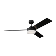 Cirque 56" 3 Blade Indoor LED Ceiling Fan with Remote Control