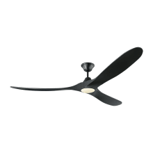 Maverick Max LED 70" 3 Blade Indoor DC Motor Ceiling Fan - Remote Control and LED Light Kit Included