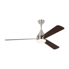 Streaming Smart 60" 3 Blade Smart LED Indoor Ceiling Fan with Remote Control