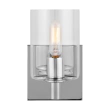 Fullton 8" Tall Bathroom Sconce with Clear Glass Shade