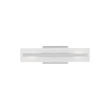 Dex 18" Wide Bath Bar with Frosted Glass Shade