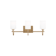 Oak Moore 3 Light 24" Wide LED Vanity Light with Frosted Glass Shades