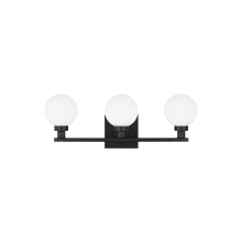 Clybourn 3 Light 22" Wide Vanity Light with Frosted Glass Shades