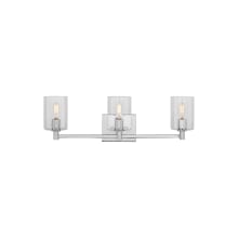 Fullton 3 Light 25" Wide LED Vanity Light with Clear Glass Shades