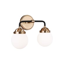 Cafe 2 Light 14" Wide Bathroom Vanity Light