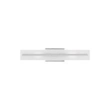 Dex 24" Wide Bath Bar with Frosted Glass Shade