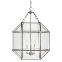 Morrison 3 Light 19" Wide Taper Candle Pendant with Clear Glass Shade