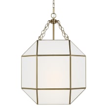 Morrison 3 Light 19" Wide Pendant with Frosted Glass Shade