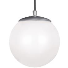 Leo 8" Wide Mini Pendant with Smooth White Glass Shade