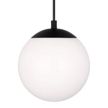 Leo 8" Wide Mini Pendant with Smooth White Glass Shade