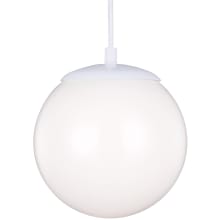 Leo 8" Wide Mini Pendant with Smooth White Glass Shade