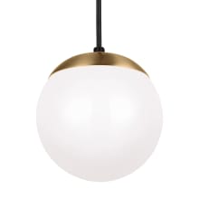 Leo 8" Wide Mini Pendant with Smooth White Glass Shade