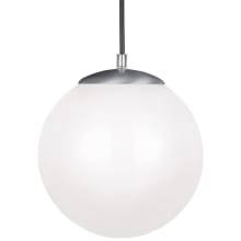 Leo 10" Wide Mini Pendant with Smooth White Glass Shade