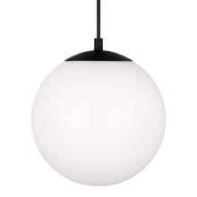 Leo 10" Wide Mini Pendant with Smooth White Glass Shade