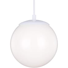 Leo 10" Wide Mini Pendant with Smooth White Glass Shade