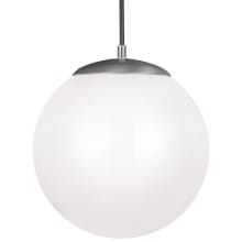 Leo 12" Wide Pendant with Smooth White Glass Shade