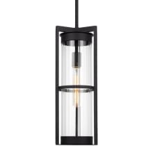Alcona 7" Wide Mini Pendant with Ribbed Glass Shade