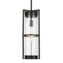 Alcona 7" Wide Mini Pendant with Ribbed Glass Shade