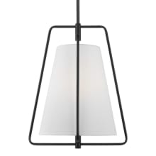Allis 15" Wide LED Pendant with Linen Shade
