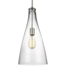 Arilda 9" Wide Mini Pendant with Clear Glass Shade