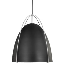 Norman 15" Wide Mini Pendant with Midnight Black Shade
