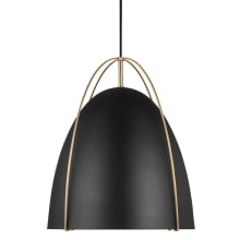 Norman 15" Wide Mini Pendant with Midnight Black Shade