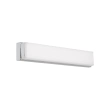 Sage Single Light 25" Wide Integrated LED Vanity Light with a White Rectangular Acrylic Shade - 277V - ADA Compliant
