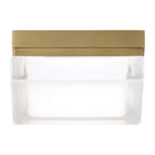 Boxie 6" Wide LED Natural Brass Flush Mount Square Ceiling Fixture