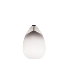 Halogen Low-Voltage Alina FreeJack Monopoint Pendant with White Hand-blown Venetian Teardrop Shaped Glass Shade