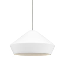 Brummel 6" Wide LED Mini Pendant with White Shade and LED Bulb