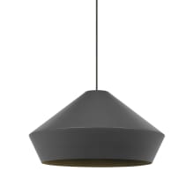 Brummel 6" Wide LED Mini Pendant with Gray Shade and LED Bulb