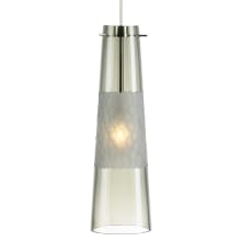 Bonn 1 Light FreeJack Pendant with Smoke Glass Shade