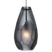 Briolette 1 Light FreeJack Mini Pendant with Smoke Glass Shade