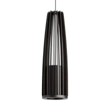 Evo Single Light 3-3/16" Wide LED FreeJack Sculpted Metal Fin Pendant